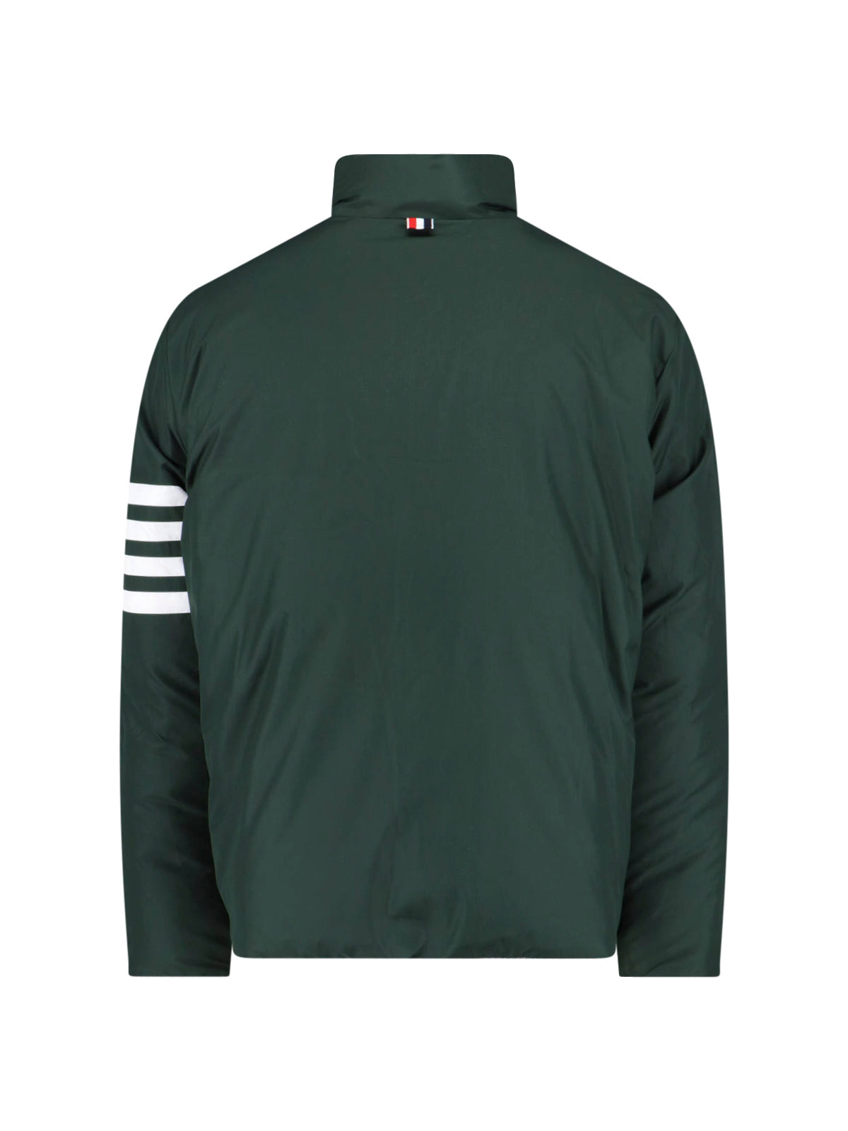 "Houndstooth Reversible" Down Jacket – Green/Black