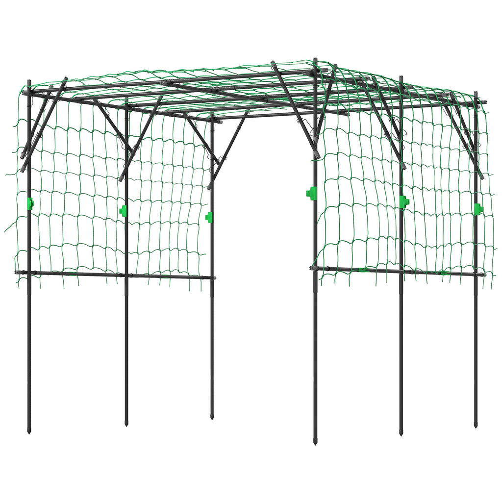 7.3 FT Garden Arch Trellis with Climbing Net