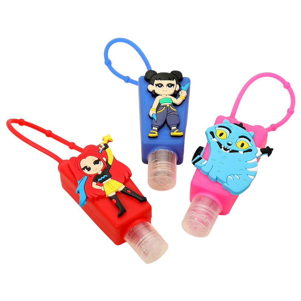 12PCS - Kpop Demon Hunters Character Pocket Hand Sanitizer Bottle Holder Bag Charms