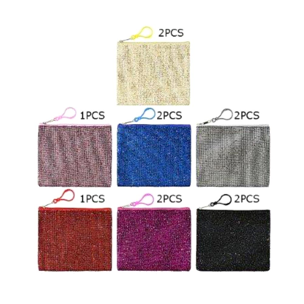 12PCS - Glittered Mini Pouch Bags