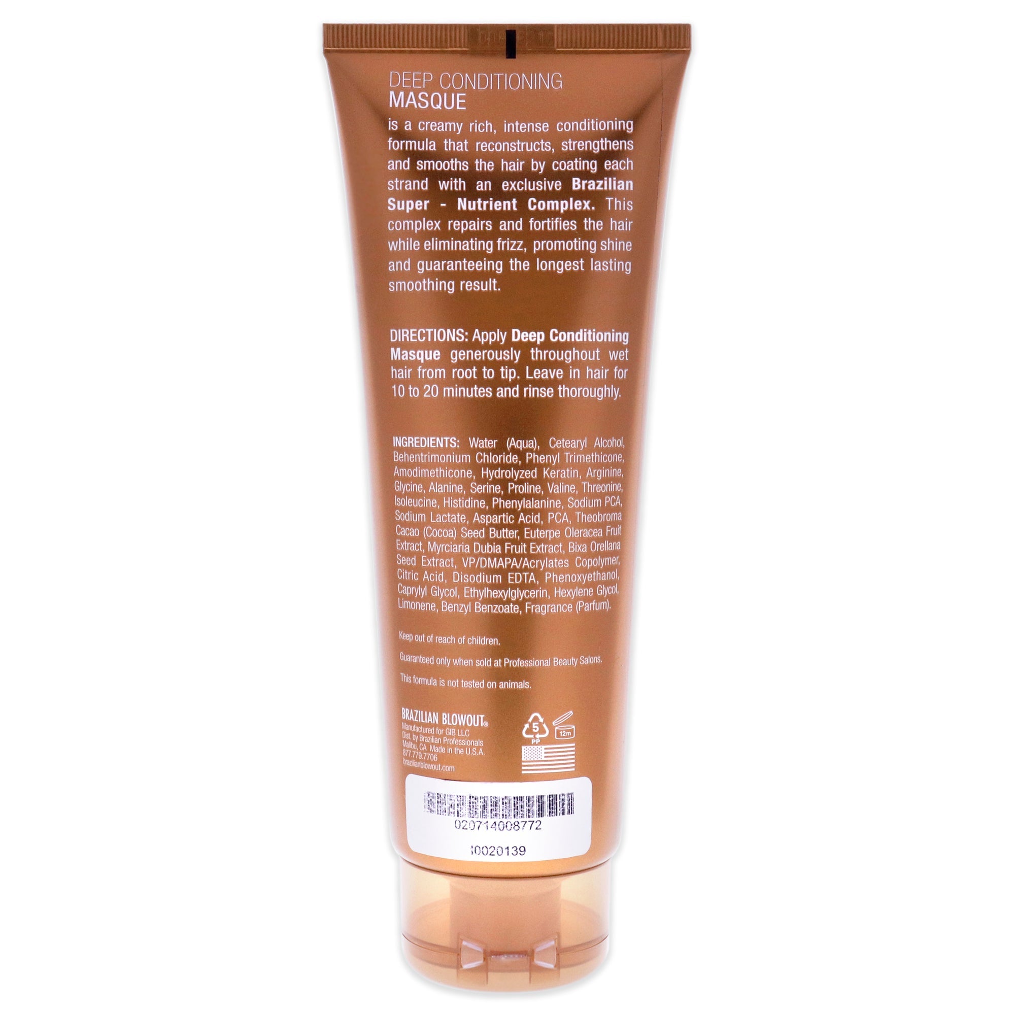 Acai Deep Conditioning Masque by Brazilian Blowout for Unisex - 8 oz Masque