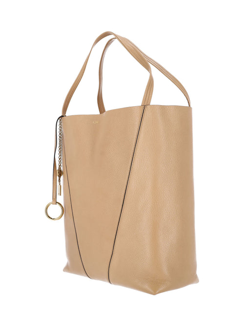 "Spin" Large Tote Bag – Beige