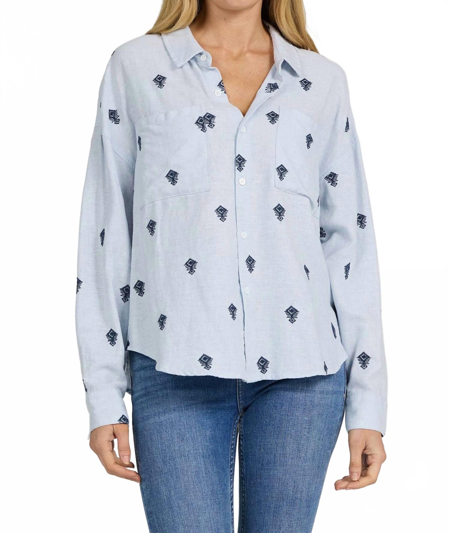 Adrianna Shirt In Blue Rama