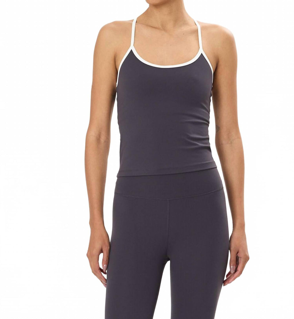 Airweight Tank Top In Graphite/white