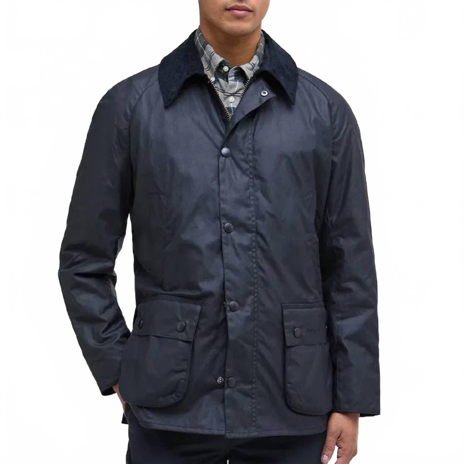 Ashby Waxed Jacket In Navy