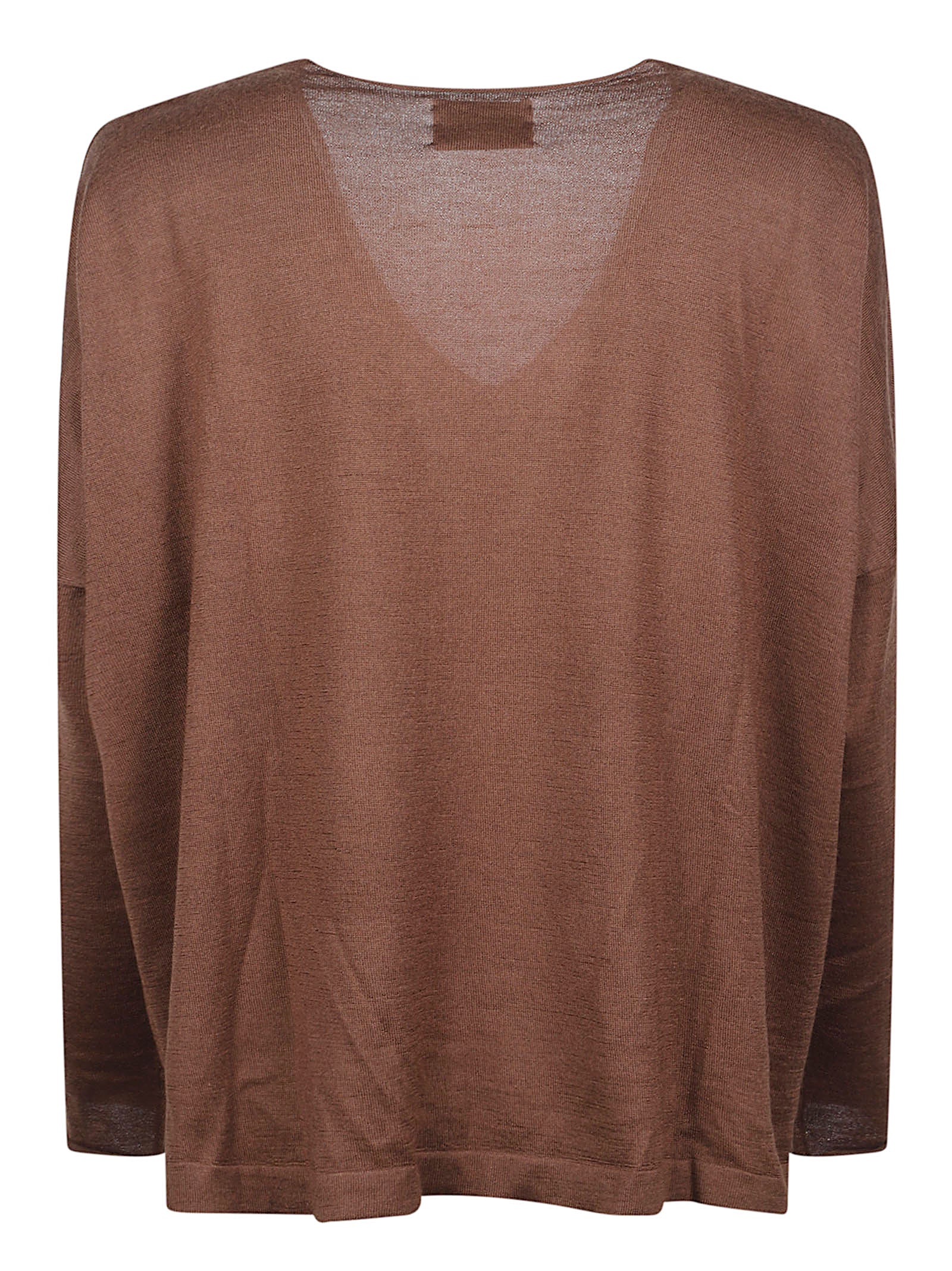 Airy Knit Top with V-Neckline