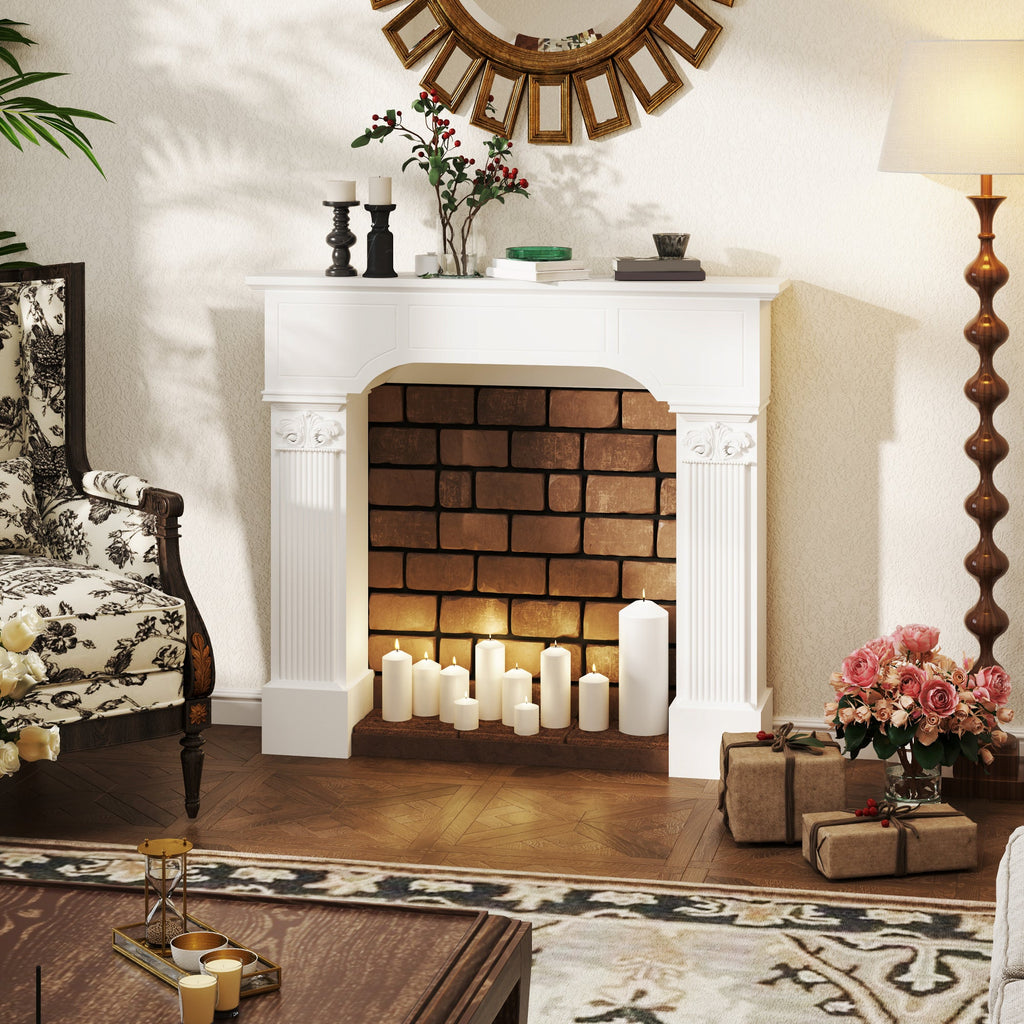 43.3" Freestanding Fireplace Surround for Electric Fires