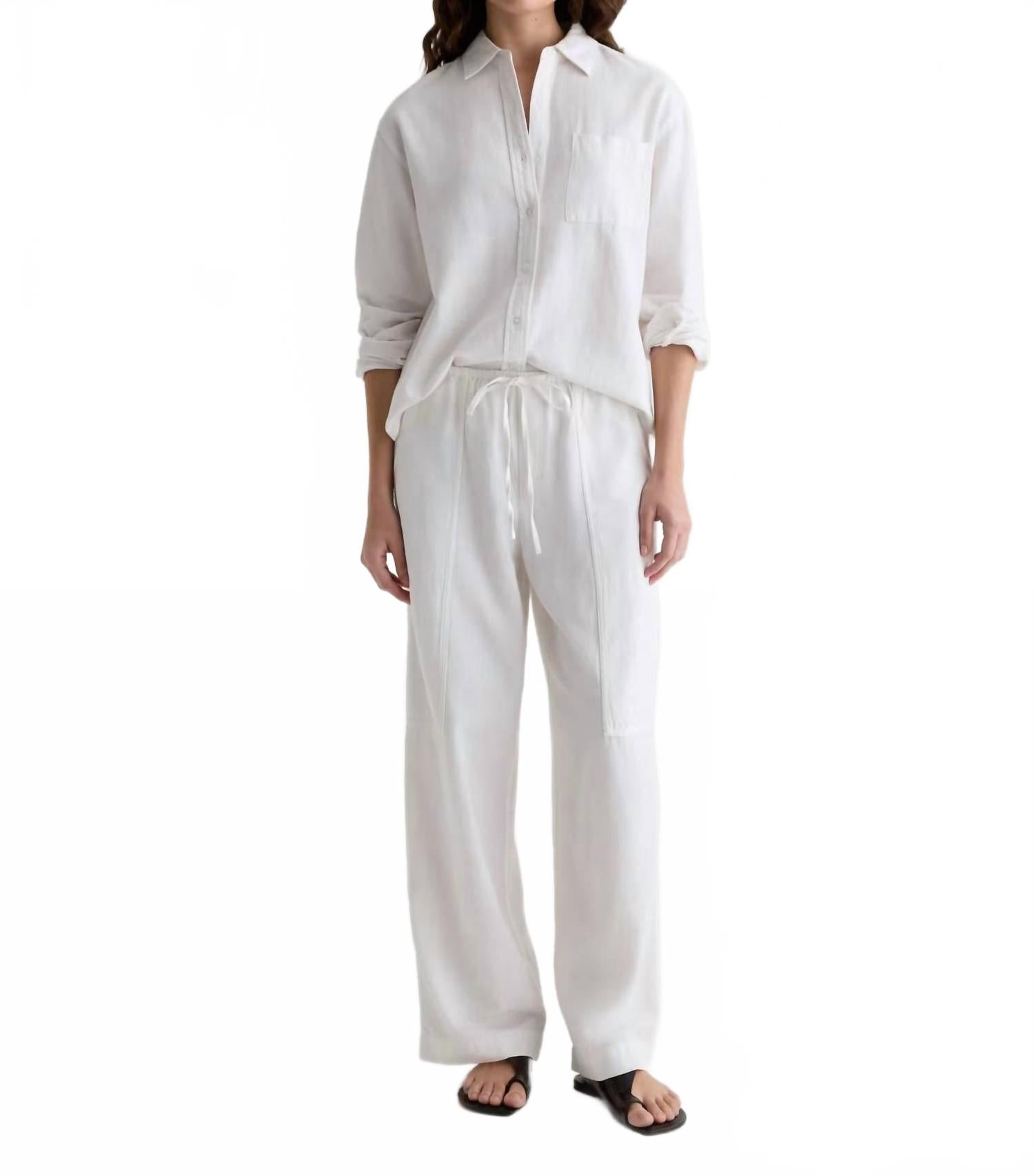 Addison Shirt In White