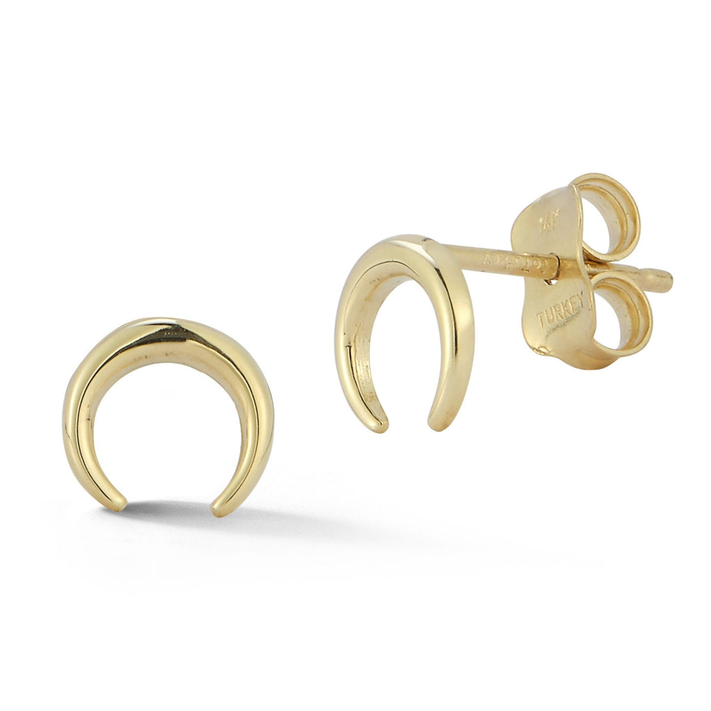 14K Gold Horn Studs