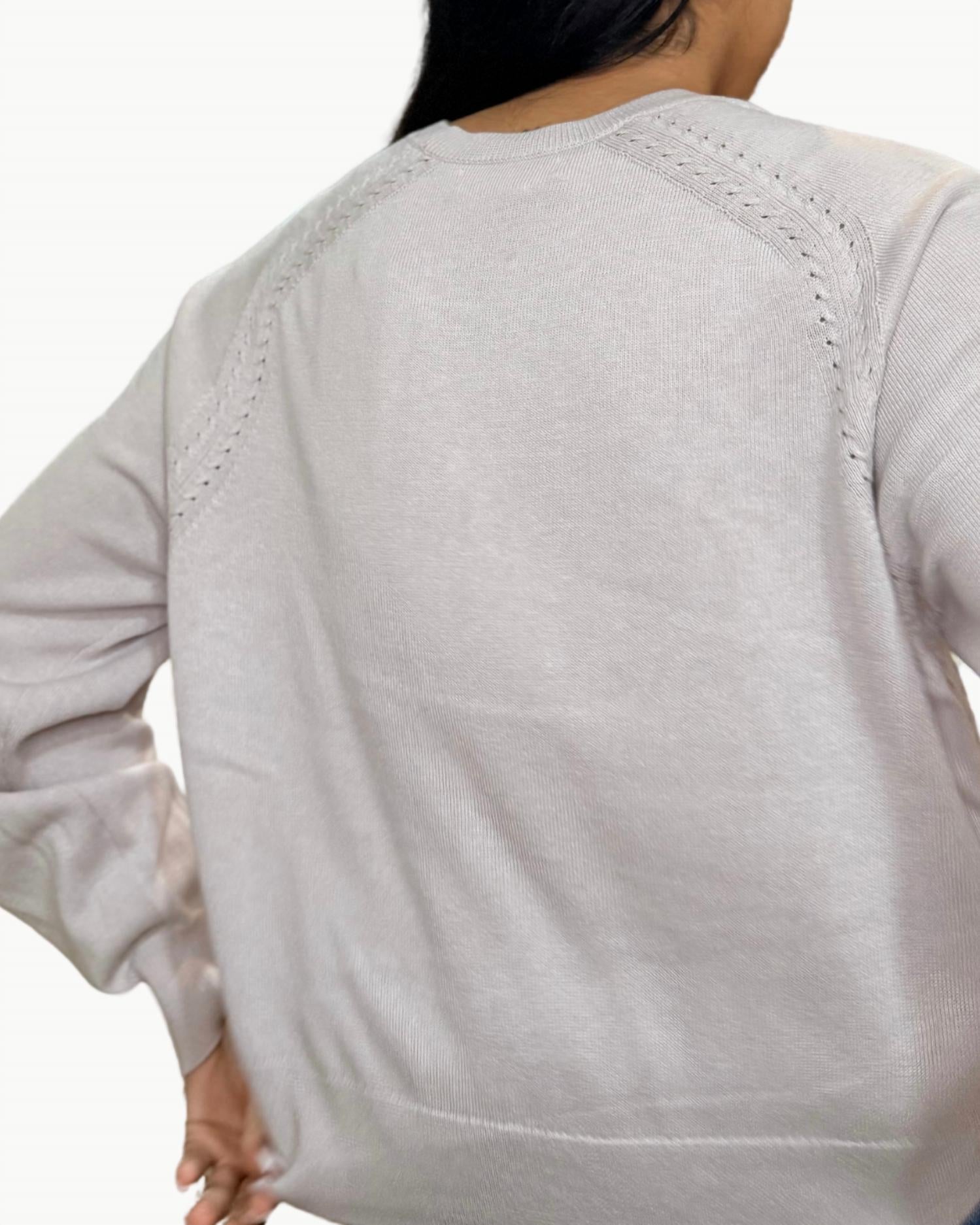 Alek Relaxed Raglan Crewneck Sweater In Himalaya