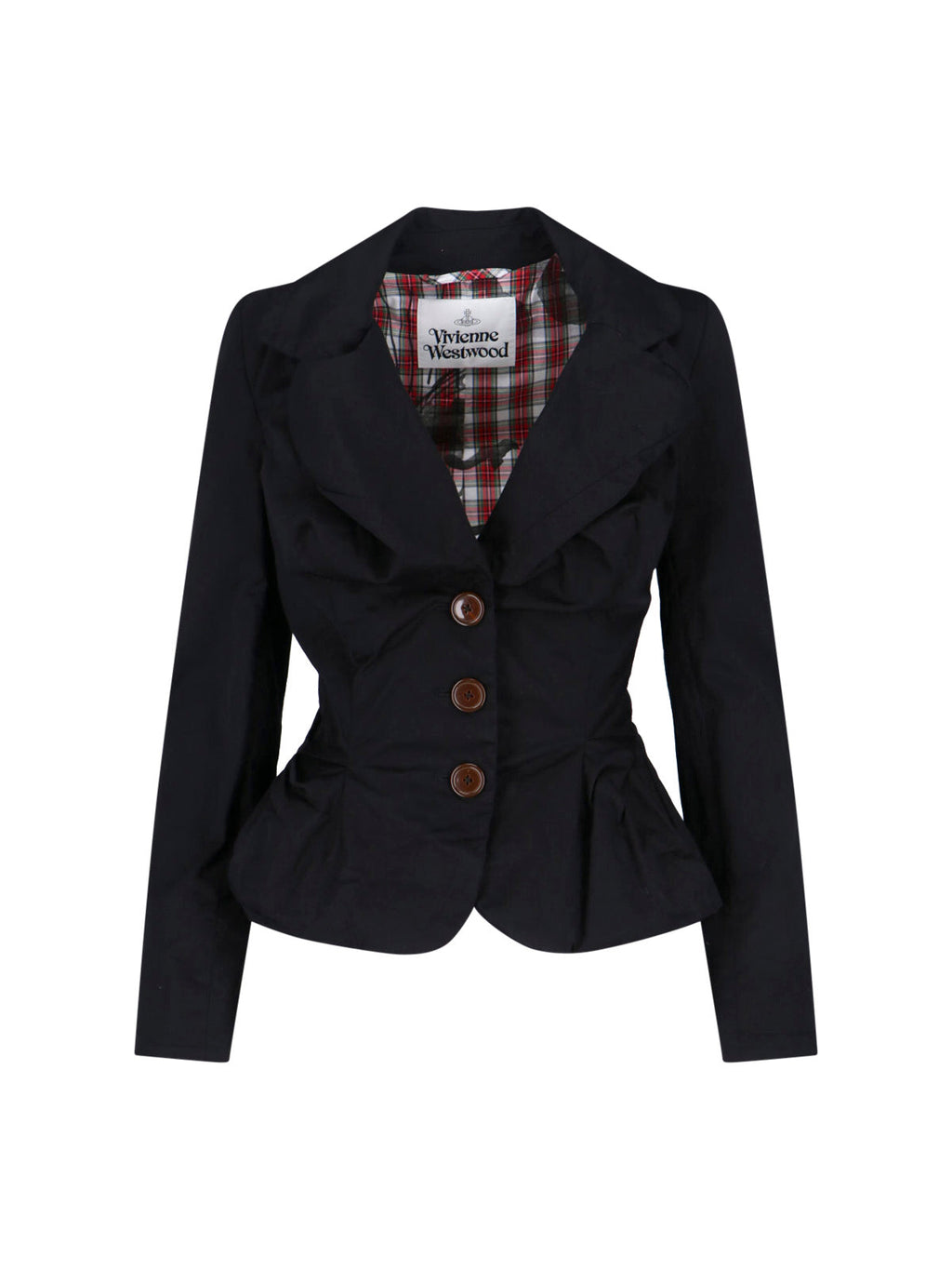 "Tartan" Monopetto Blazer – Black