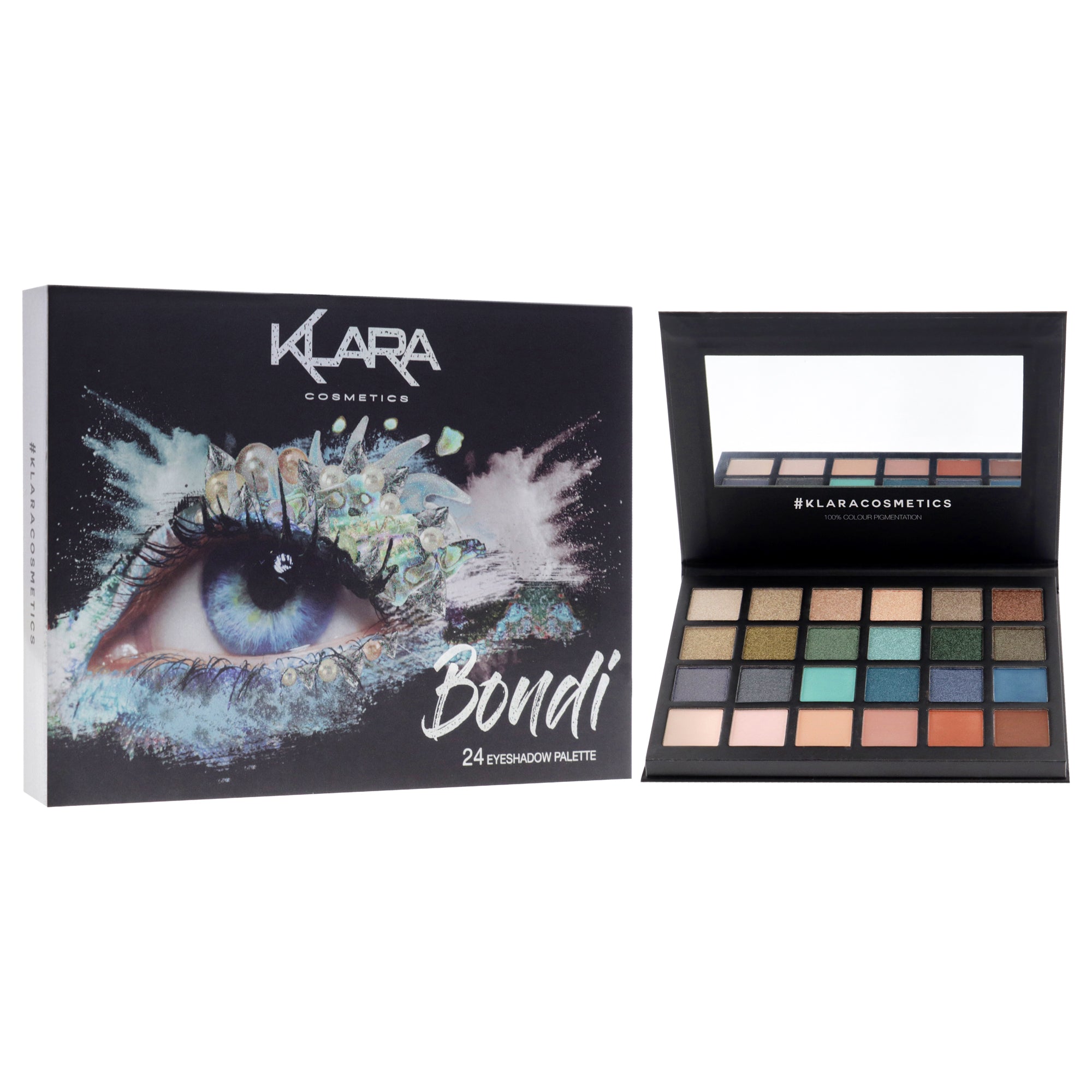 24 Eyeshadow Palette - Bondi by Klara for Women - 1.68 oz Eye Shadow