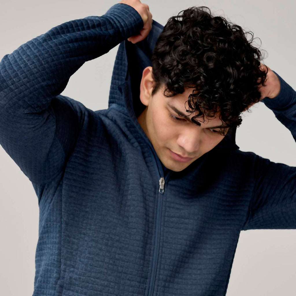 Activate Midweight Hoodie In Heather Blue Slate