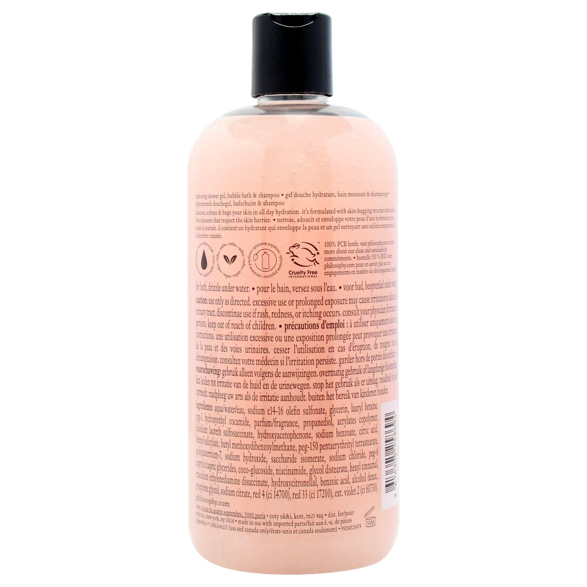 Amazing Grace Hydrating Shower Gel by Philosophy for Unisex - 16 oz Shower Gel