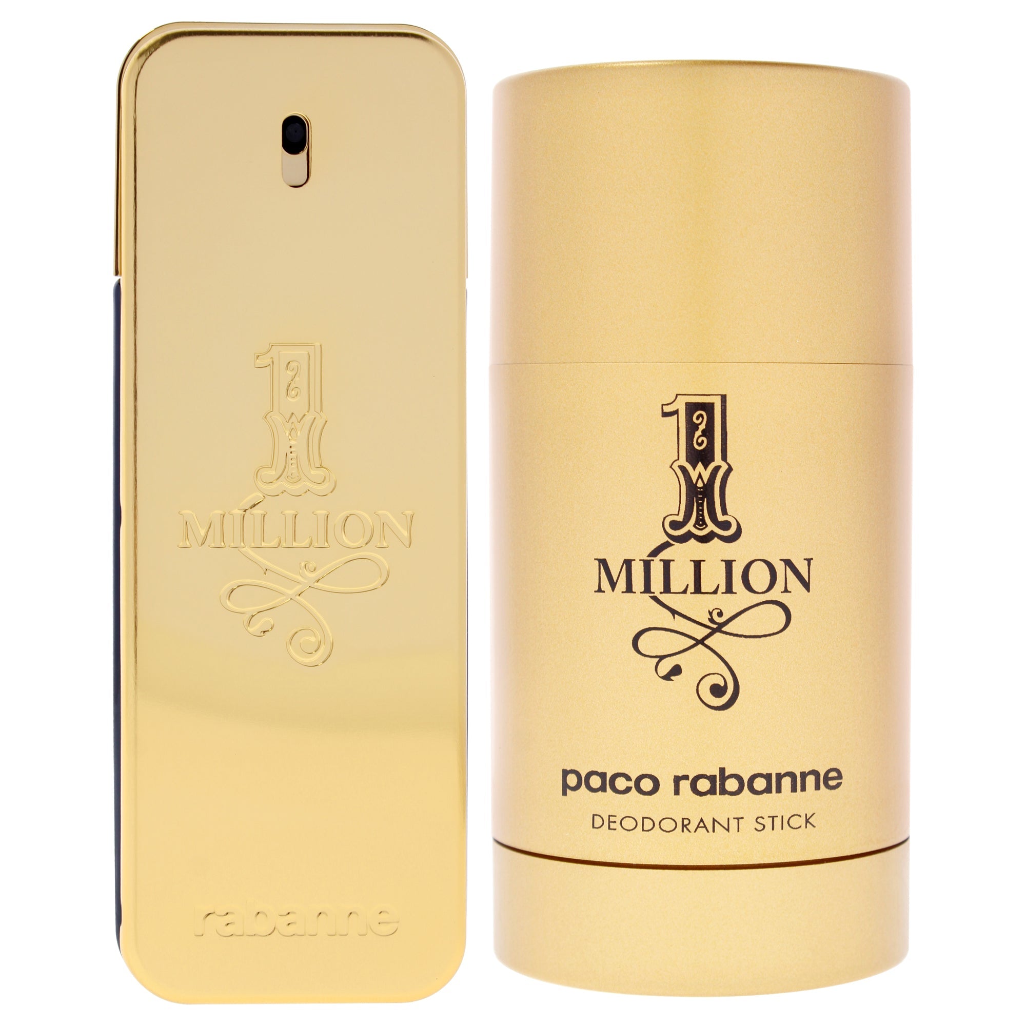 1 Million by Paco Rabanne for Men - 2 Pc Gift Set 3.4oz EDT Spray, 2.3oz Deodorant Stick