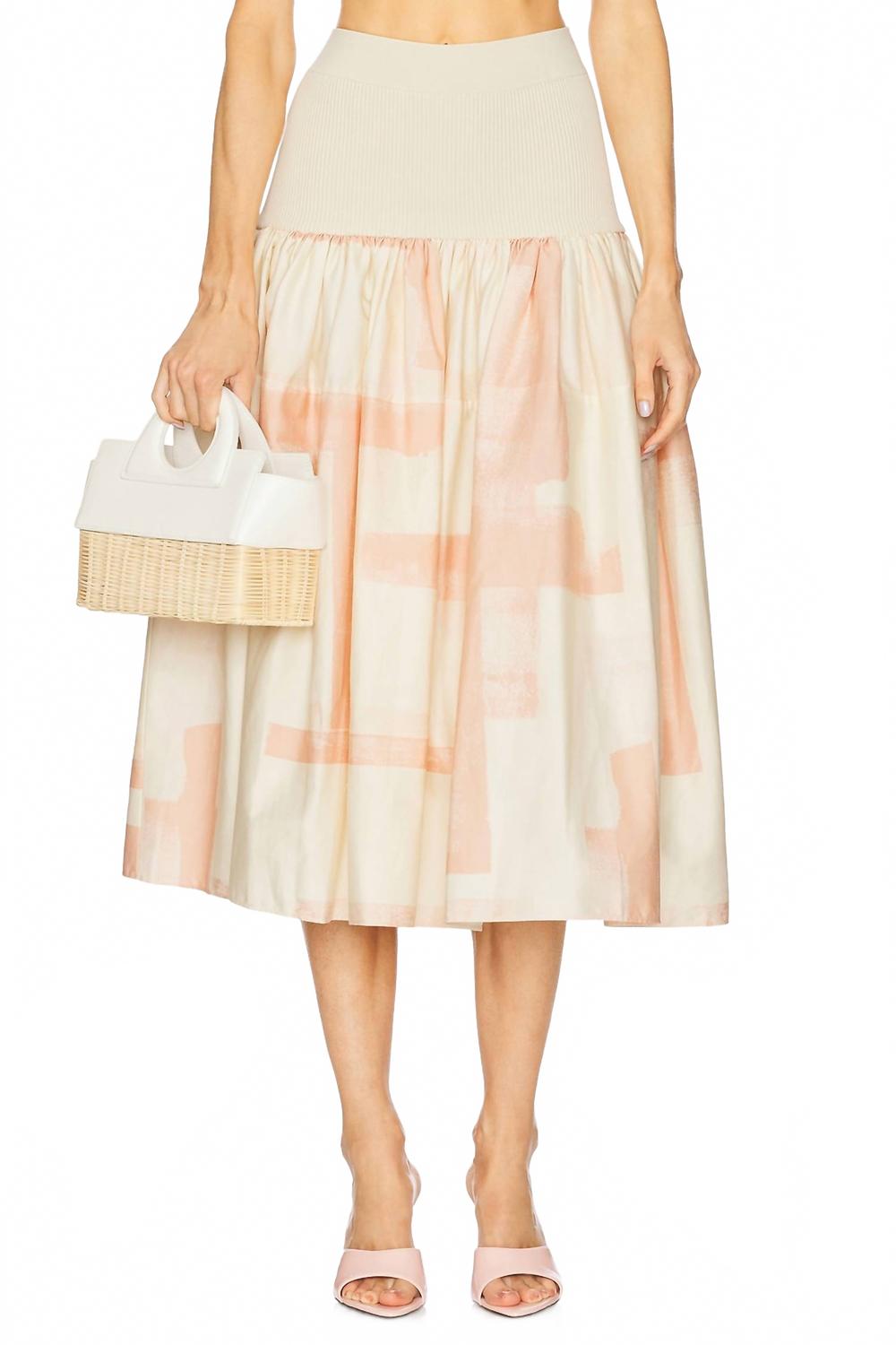 Arnette Skirt In Pink Brushstroke