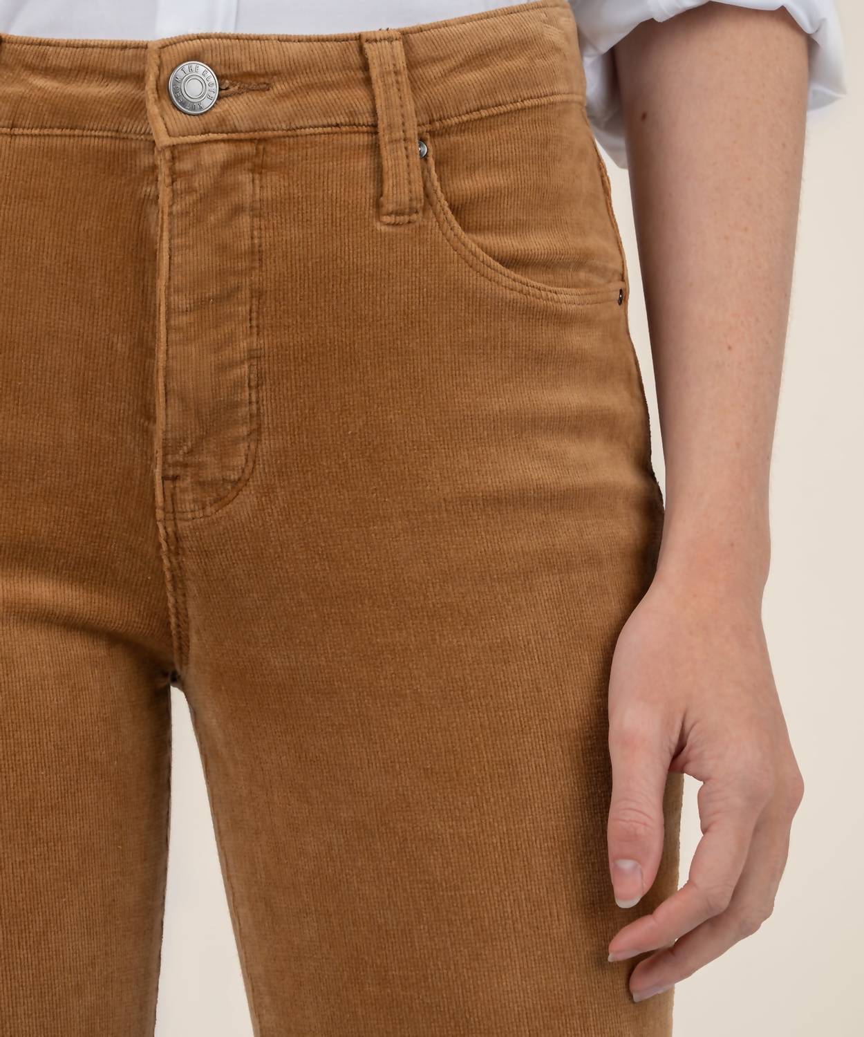 Ana Corduroy High Rise Flare In Camel