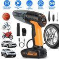 4 In 1 Cordless Car Vacuum Cleaner and Tire Inflator with LED Light Digital Display Tire Pressure Gauge 150PSI Rechargeable Air Compressor Pump Essential Car Accessories