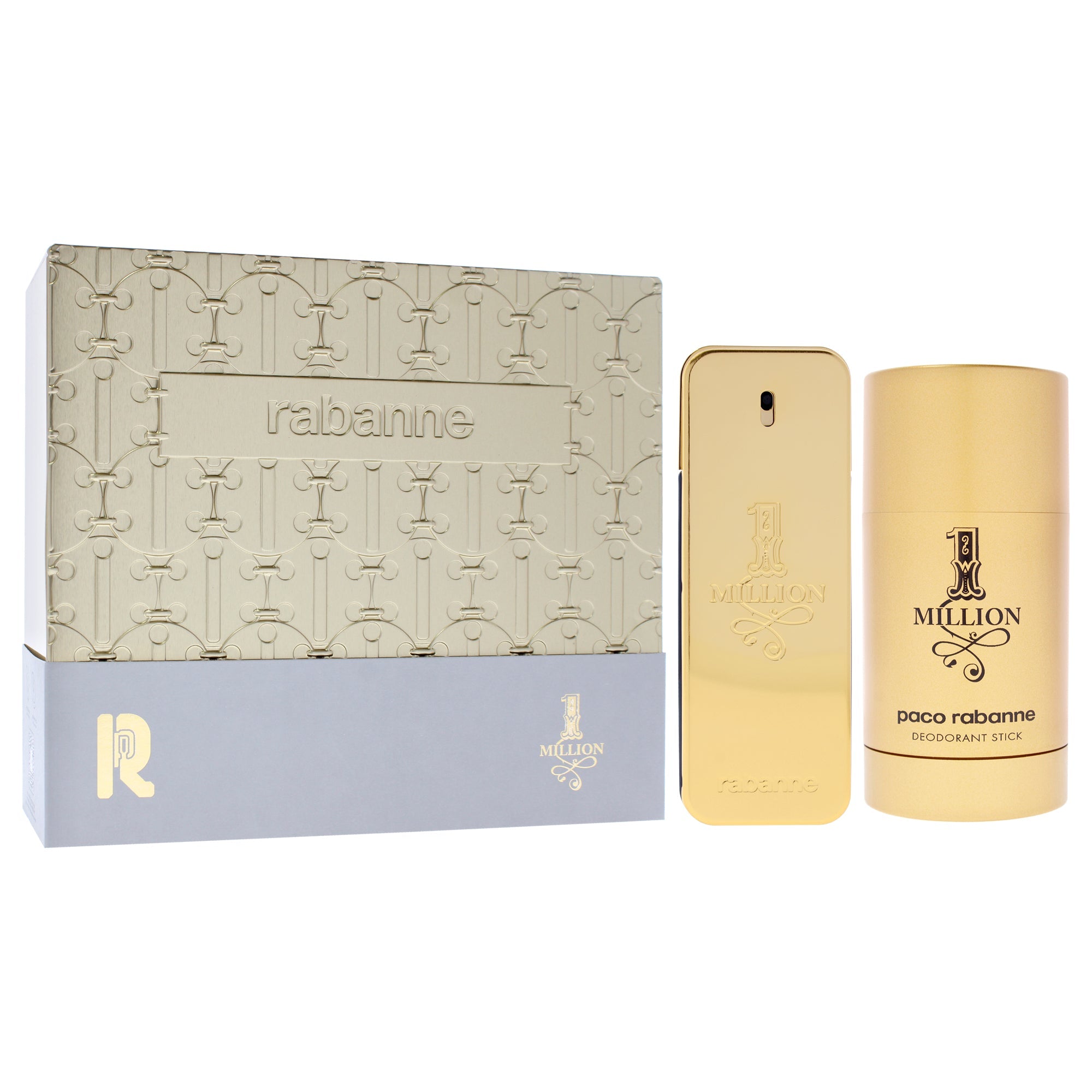1 Million by Paco Rabanne for Men - 2 Pc Gift Set 3.4oz EDT Spray, 2.3oz Deodorant Stick