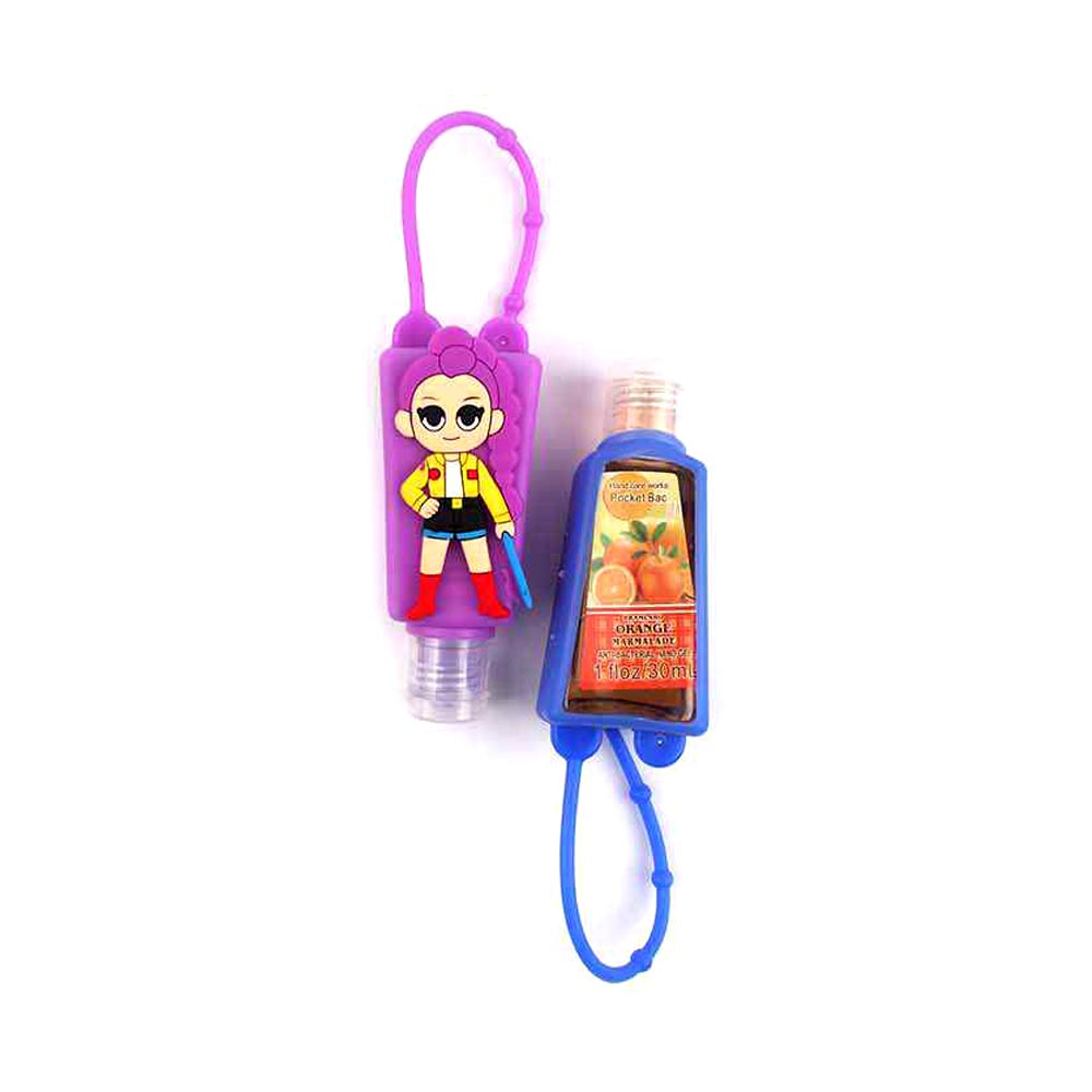 12PCS - Kpop Demon Hunters Character Pocket Hand Sanitizer Bottle Holder Bag Charms