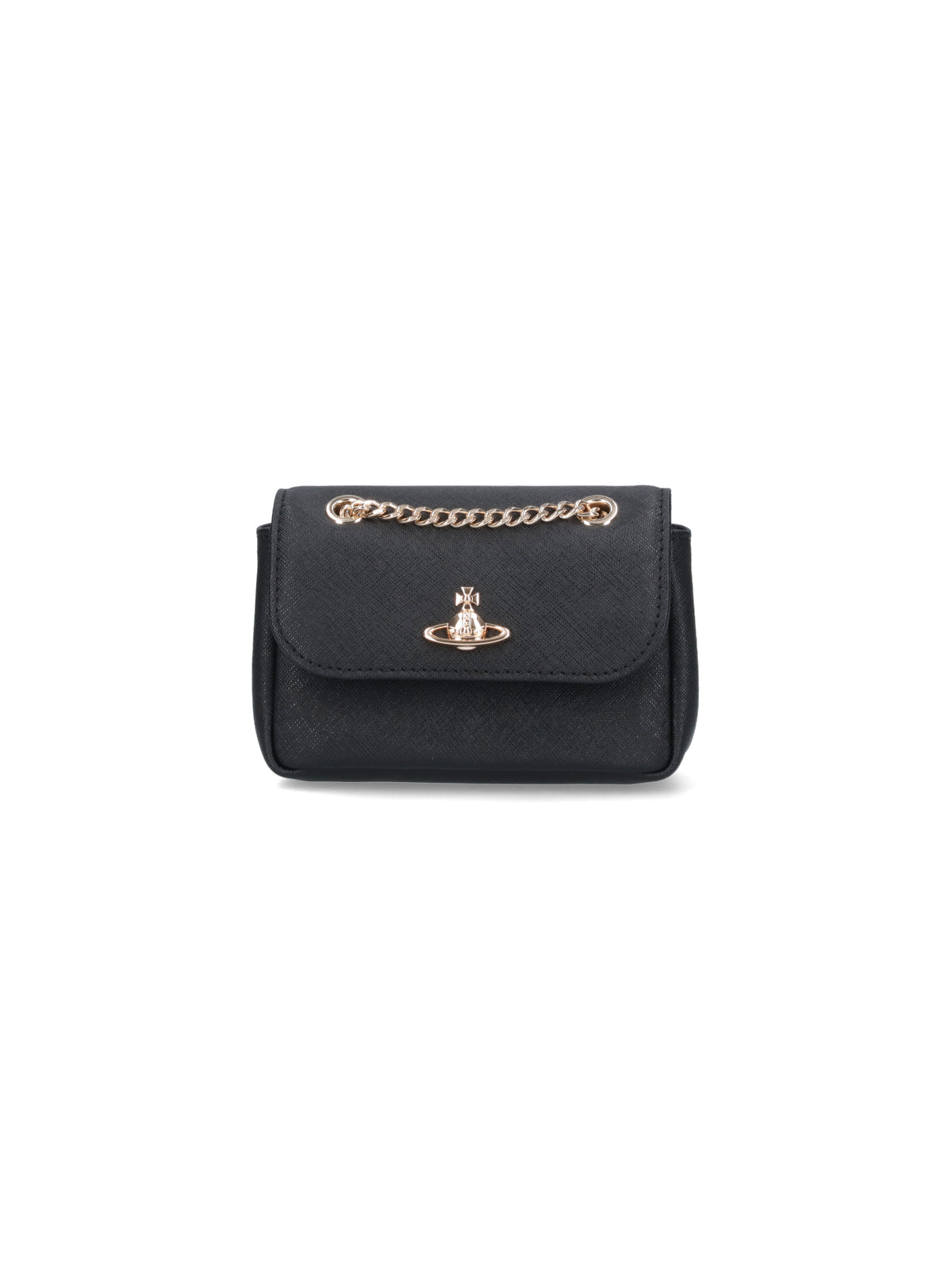 "Orbit" Chain Shoulder Bag – Black