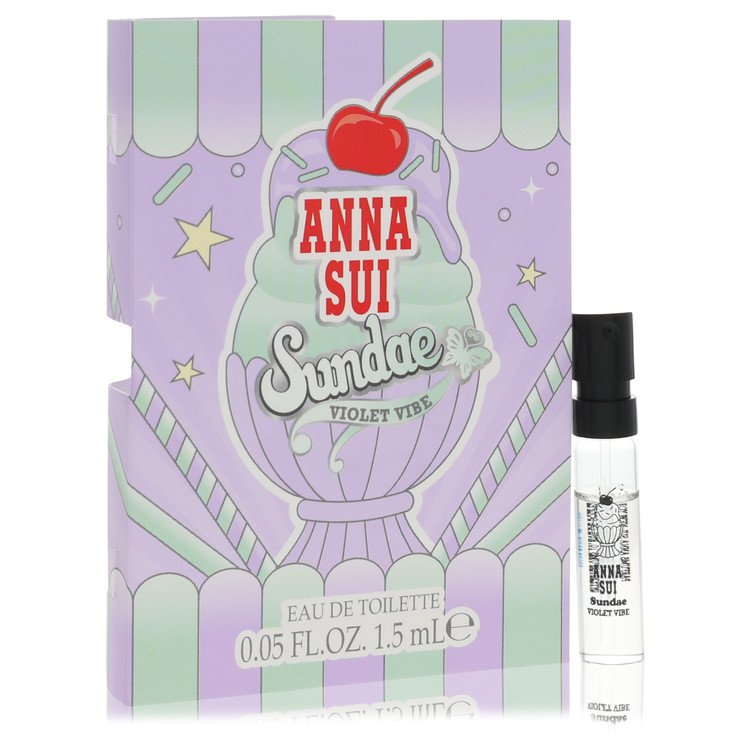 3pcs Perfume Gift Sets - Anna Sui Sundae Violet Vibe by Anna Sui Vial  .05 oz for Women