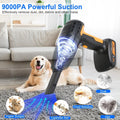 4-in-1 Cordless Car Vacuum & 150PSI Tire Inflator: Rechargeable, Digital Display, LED Light, Essential Car Accessory