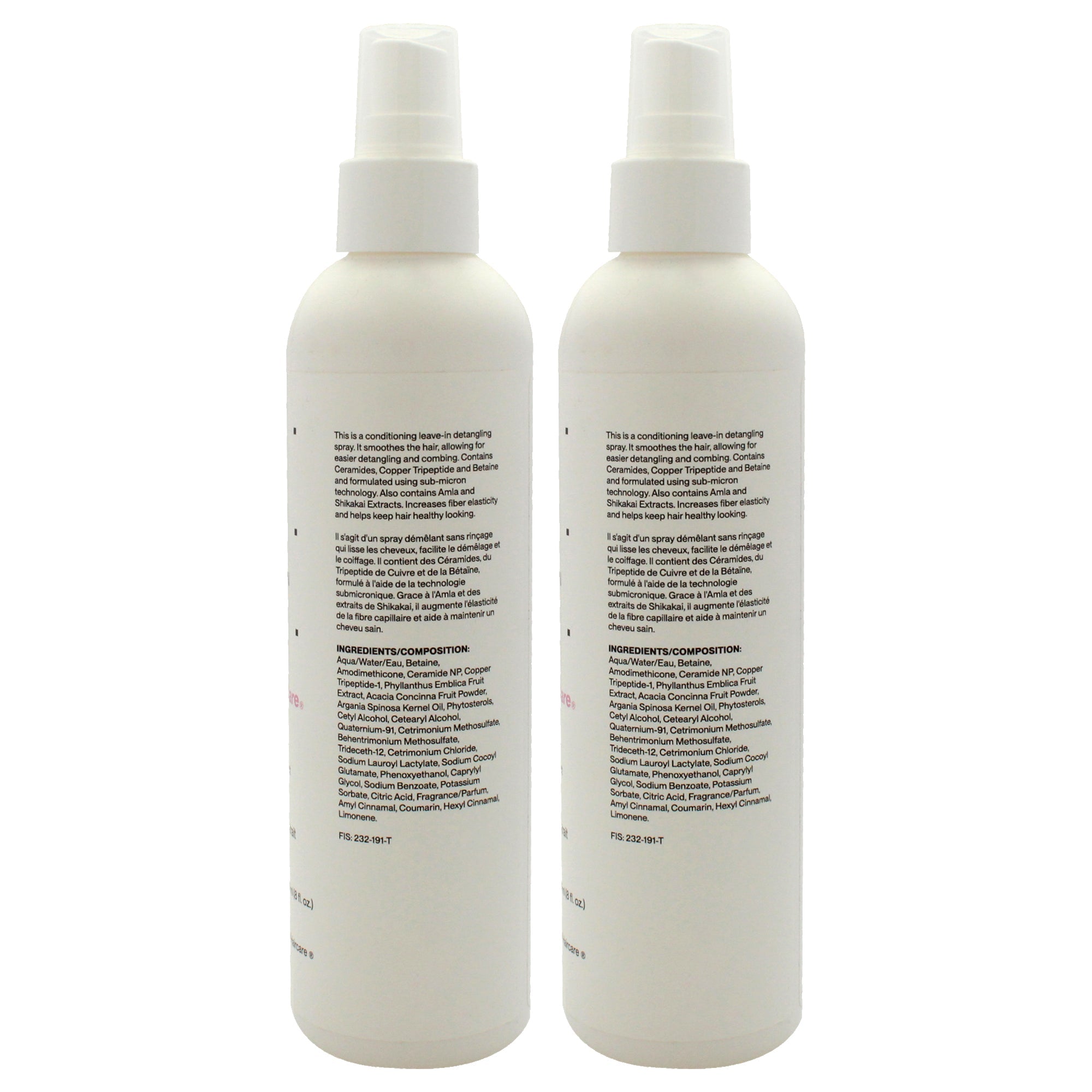 AffirmCare Leave-in Detangler by Avlon for Unisex - 8 oz Detangler  - Pack of 2