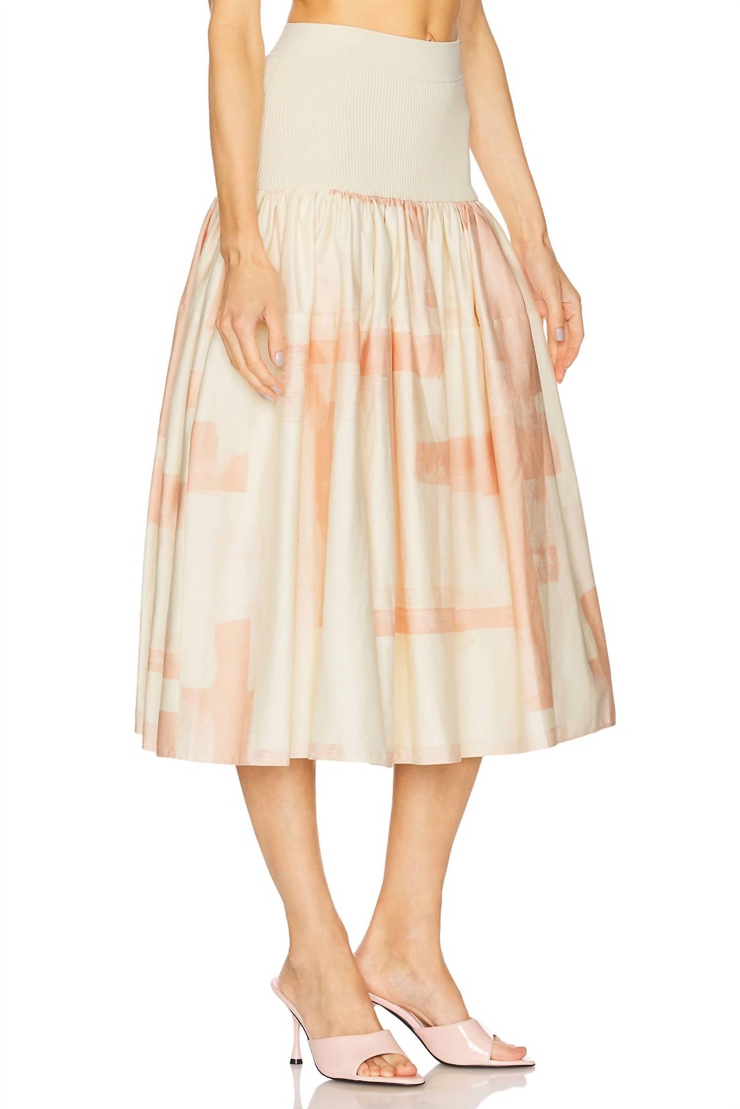 Arnette Skirt In Pink Brushstroke