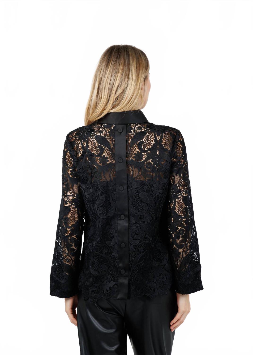 Aileen Lace Shirt In Black