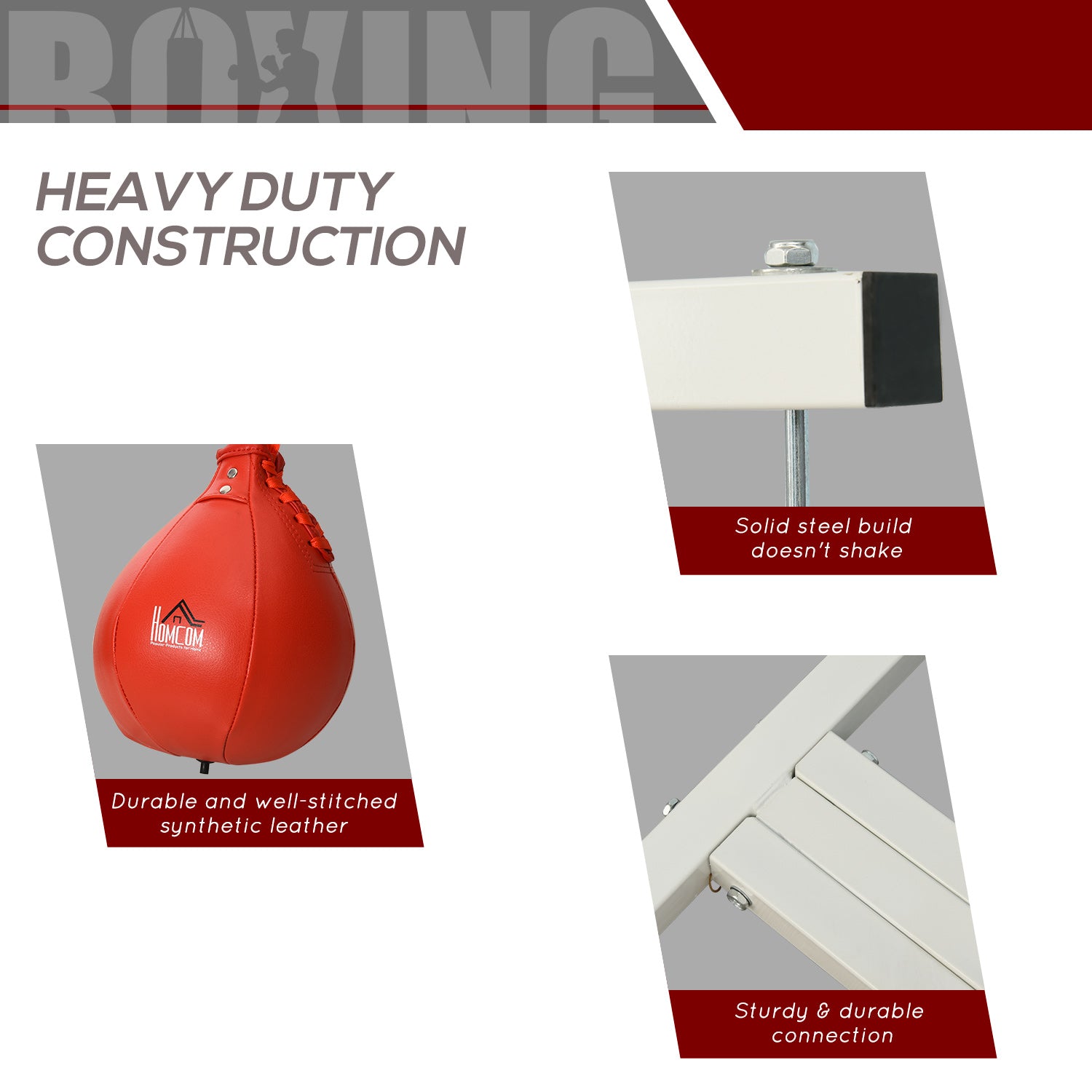 2-in-1 Freestanding Punching Bag Stand with Heavy and Speed Bag