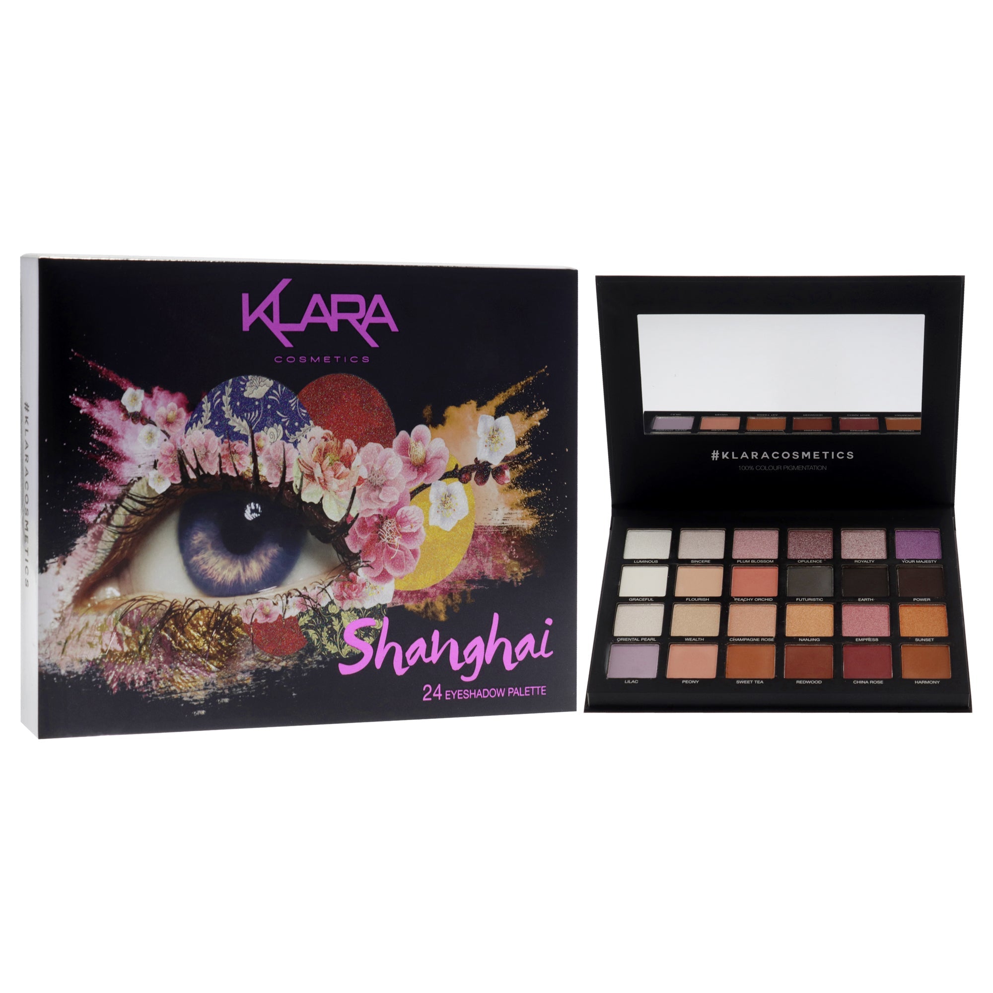 24 Eyeshadow Palette - Shanghai by Klara for Women - 1.68 oz Eye Shadow