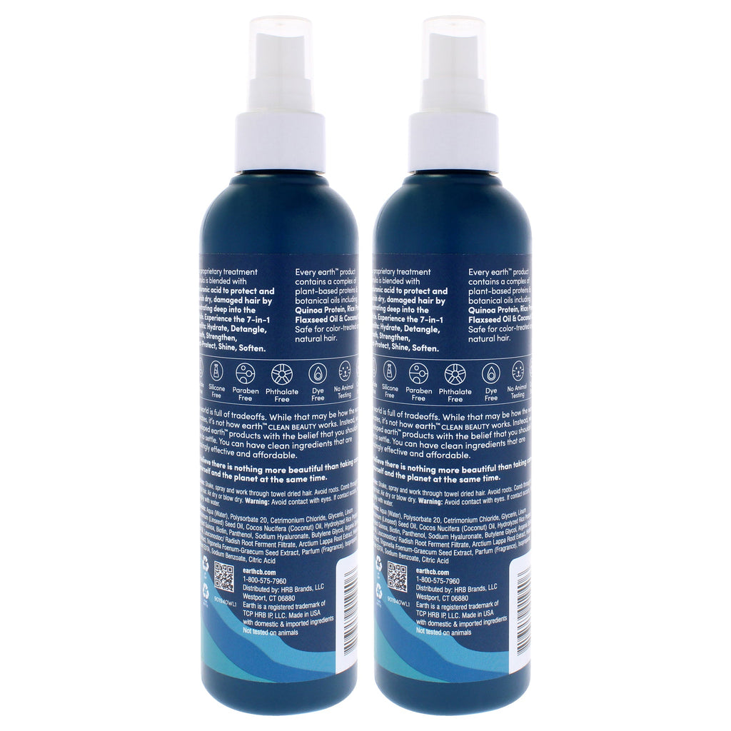 7-in-1 Leave-in Treatment with Hyaluronic Acid by Earth for Unisex - 6 oz Treatment - Pack of 2