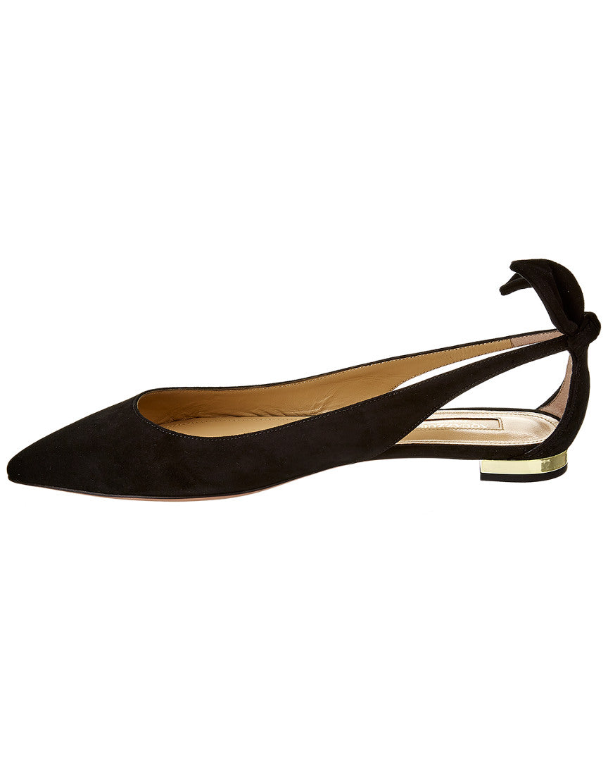 Aquazzura Deneuve Suede Flat