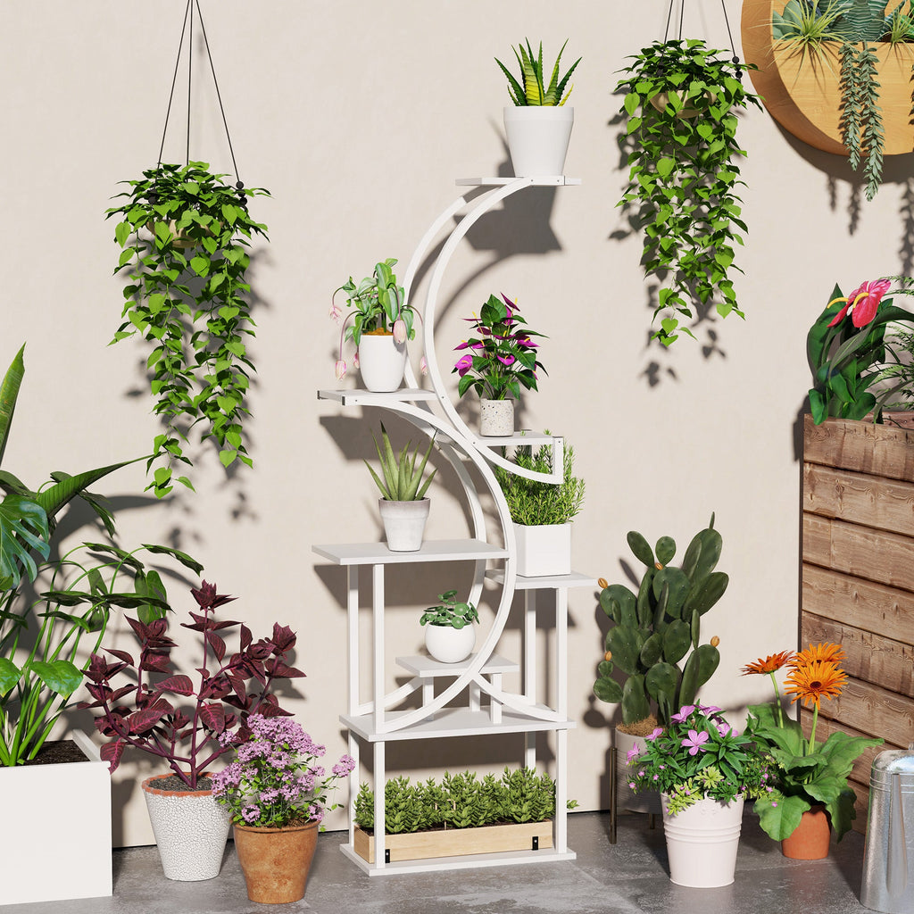 8 Tier Indoor Plant Stand, 62 Inch S Shaped Plant Shelf