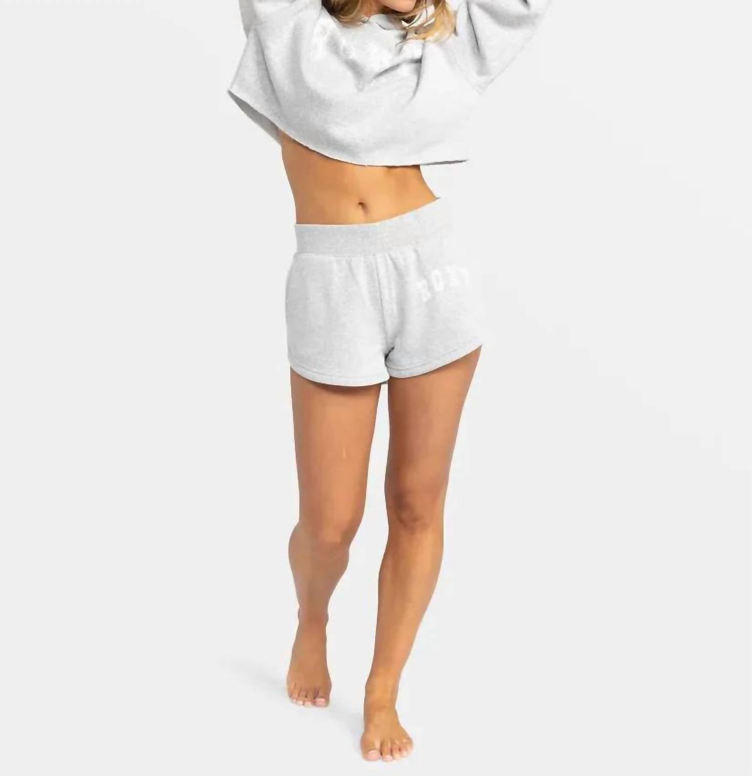 Afternoon Hike Crop Hoodie In Heritage Heather