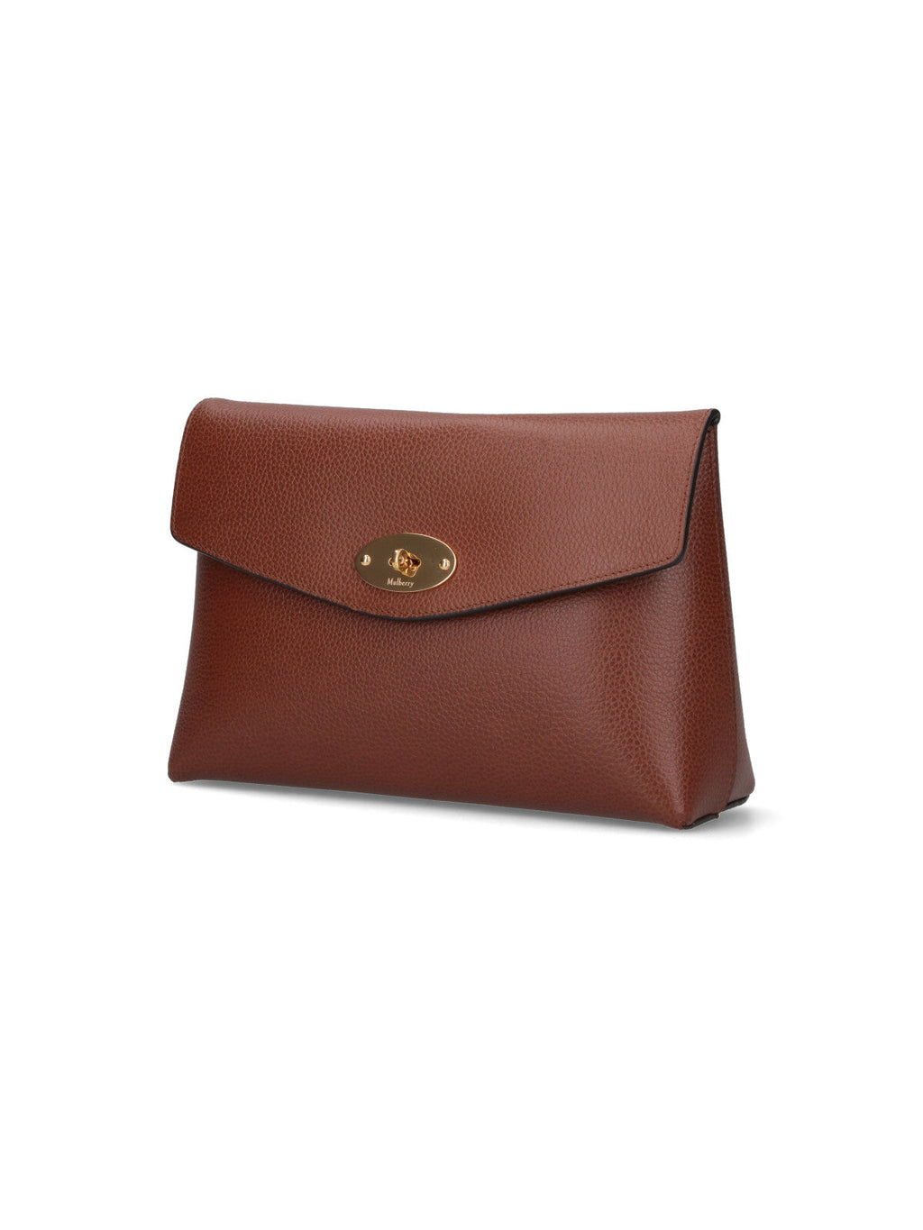 "Darley" Make-Up Pouch In Brown Calfskin