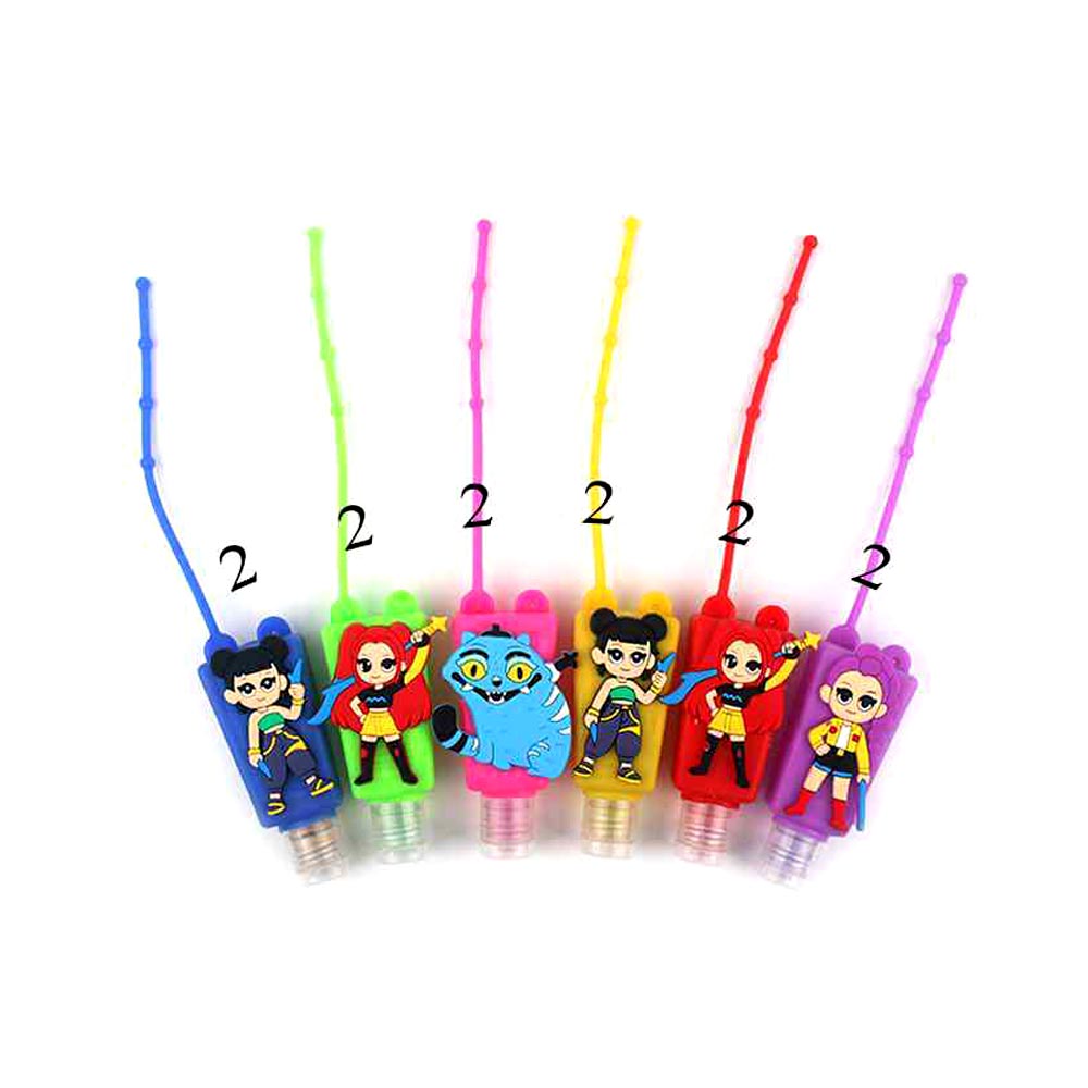 12PCS - Kpop Demon Hunters Character Pocket Hand Sanitizer Bottle Holder Bag Charms