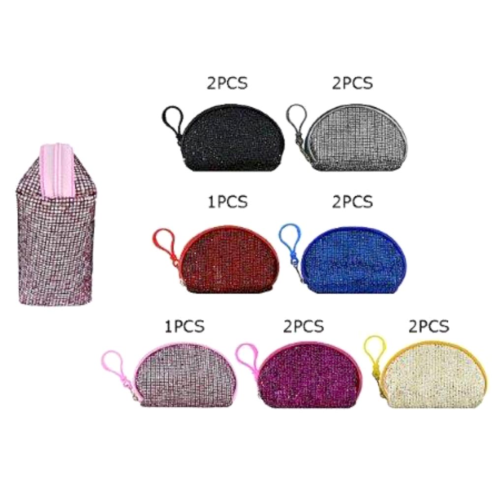 12PCS - Glittered Coin Purses