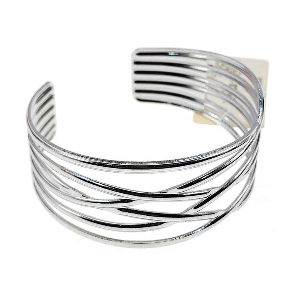 12PCS - Metal Crisscross Cuff Bracelets