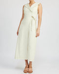 Areli Denim Midi Dress In Ivory