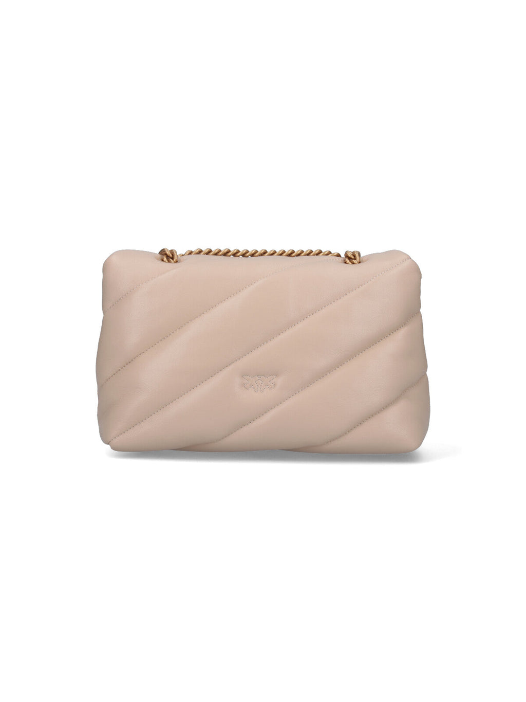 "Classic Love Puff" Crossbody Bag – Beige
