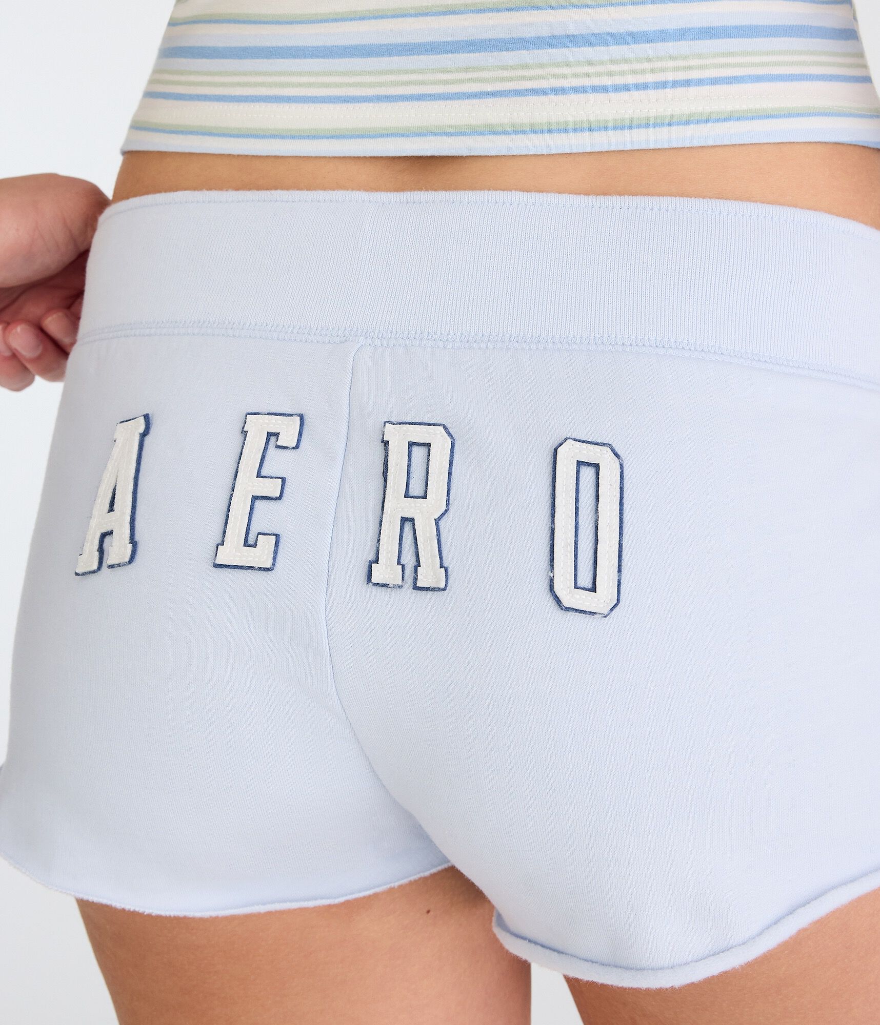 Aeropostale Heritage Low-Rise Fleece Shorts