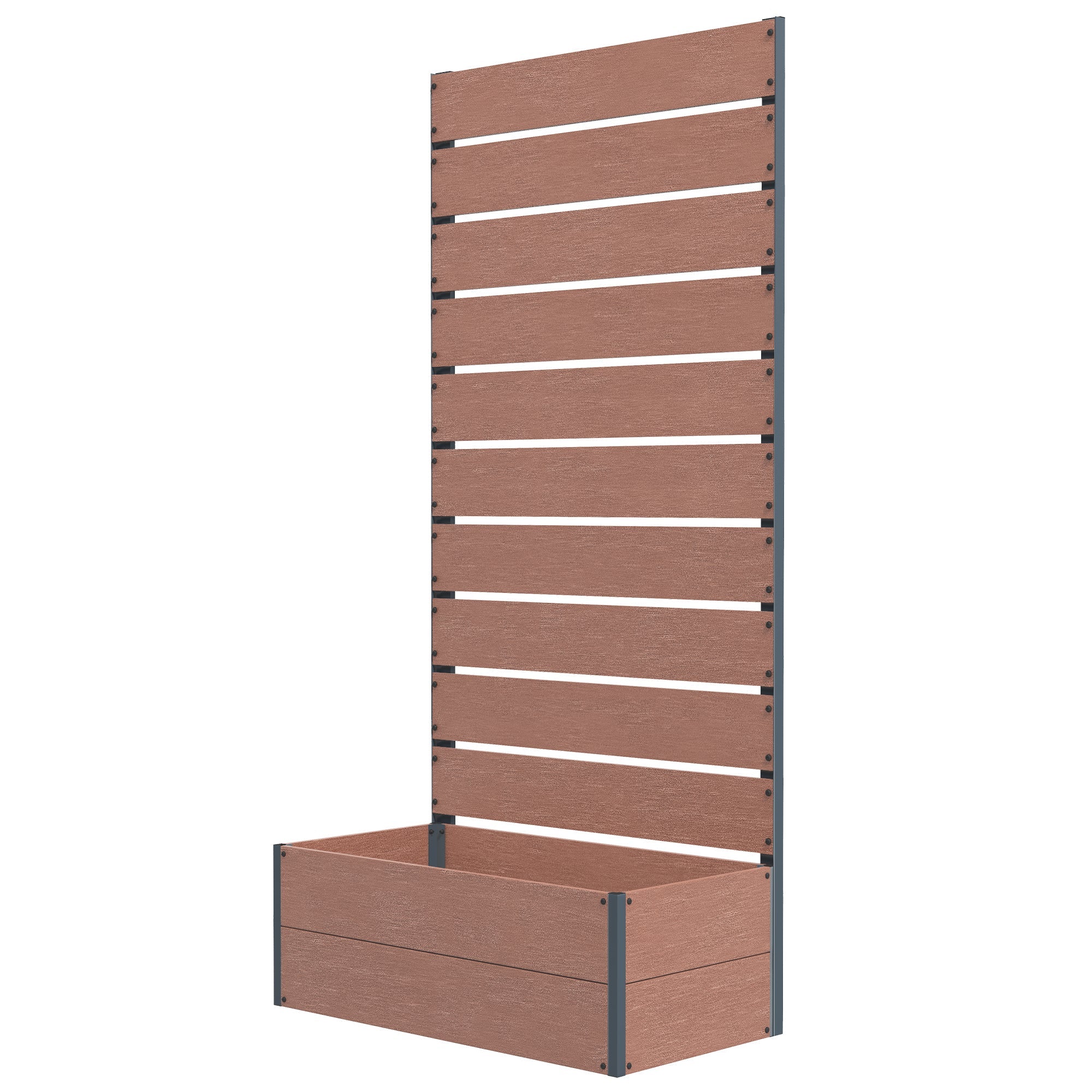 28"x15"x59" Raised Garden Bed with Trellis for Climbing Plants