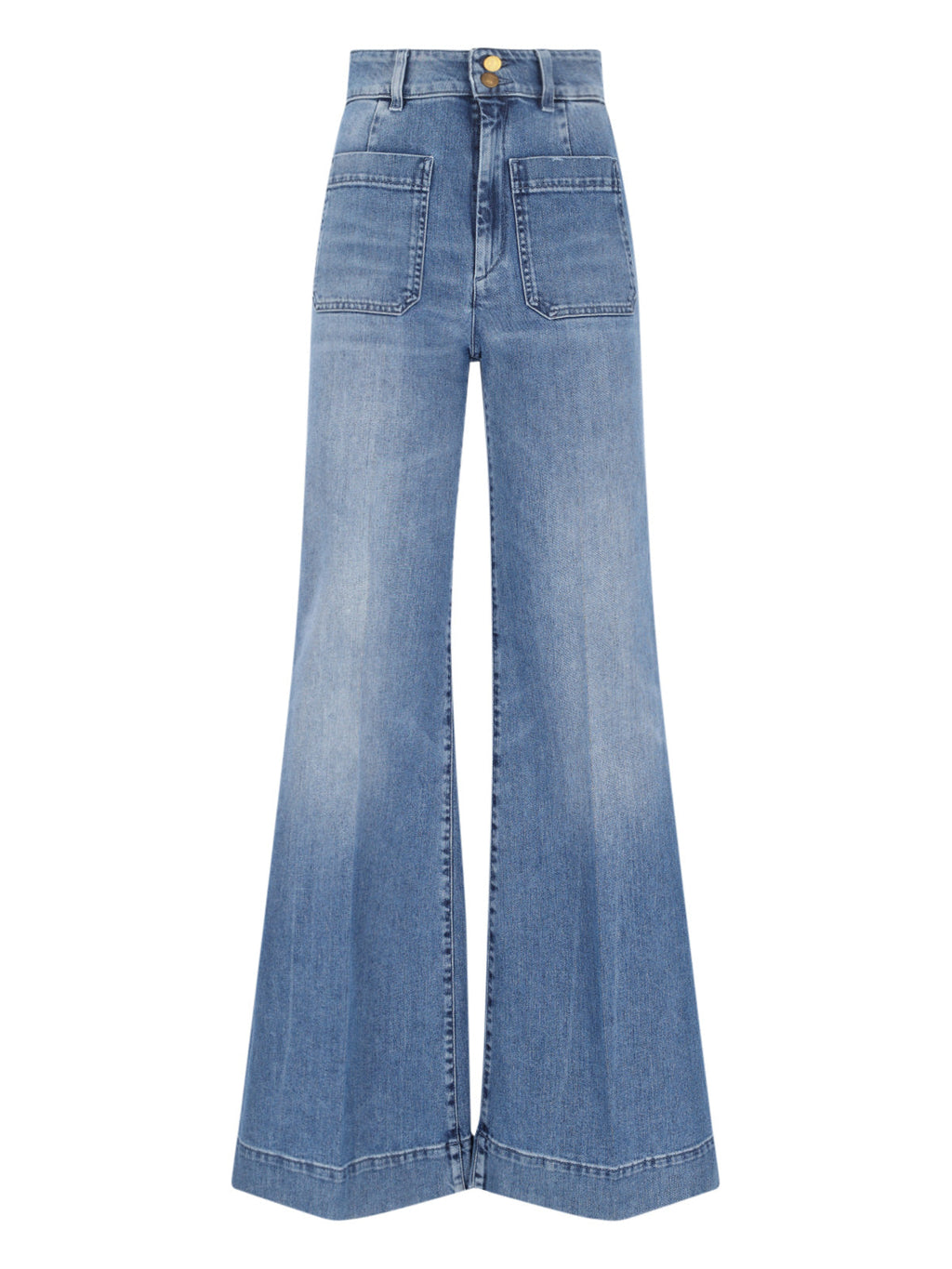 "Jane" Palazzo Jeans – Blue