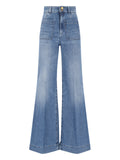 "Jane" Palazzo Jeans – Blue