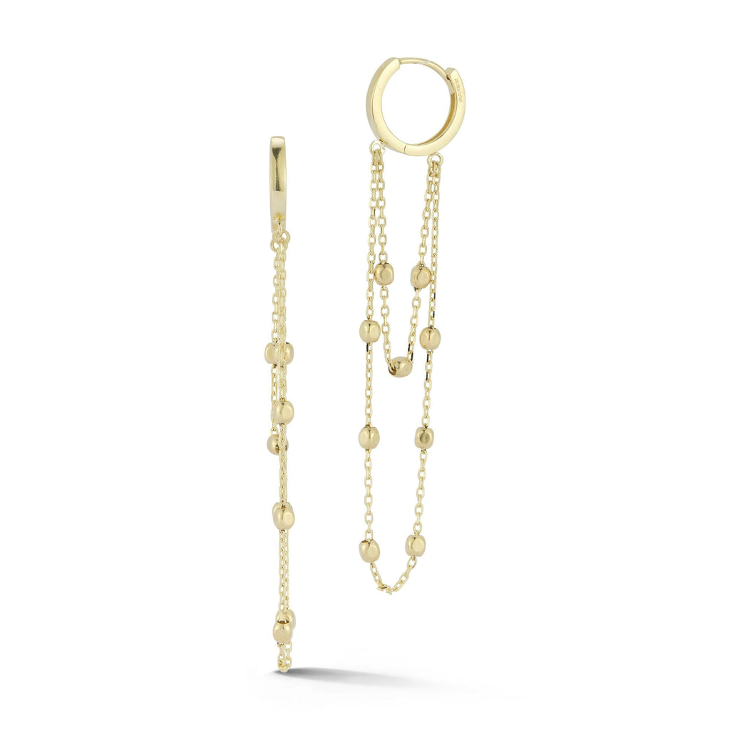 14K Gold Chain Drop Earrings