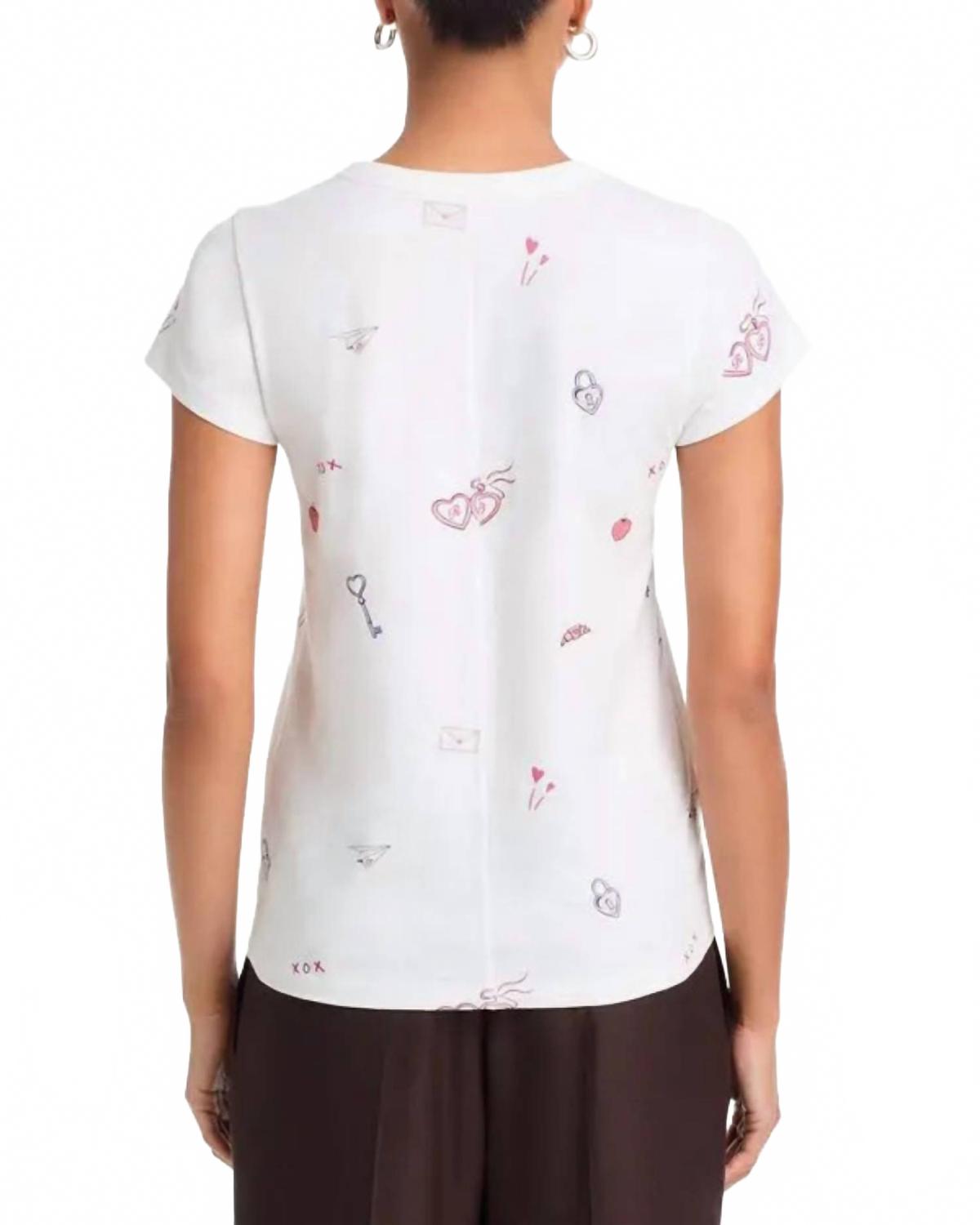 All Over Valentines Tee In White
