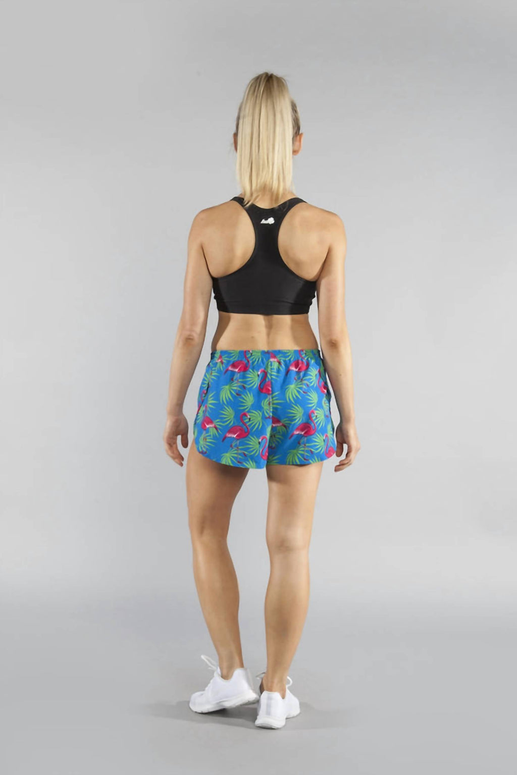 1" Elite Printed Split Short In Flamingo Turquoise
