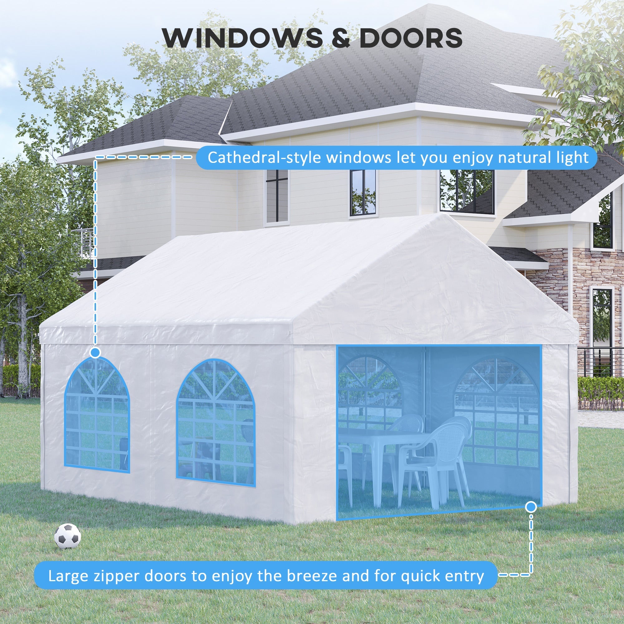 13' x 16.5' Waterproof Canopy Tent for Parties